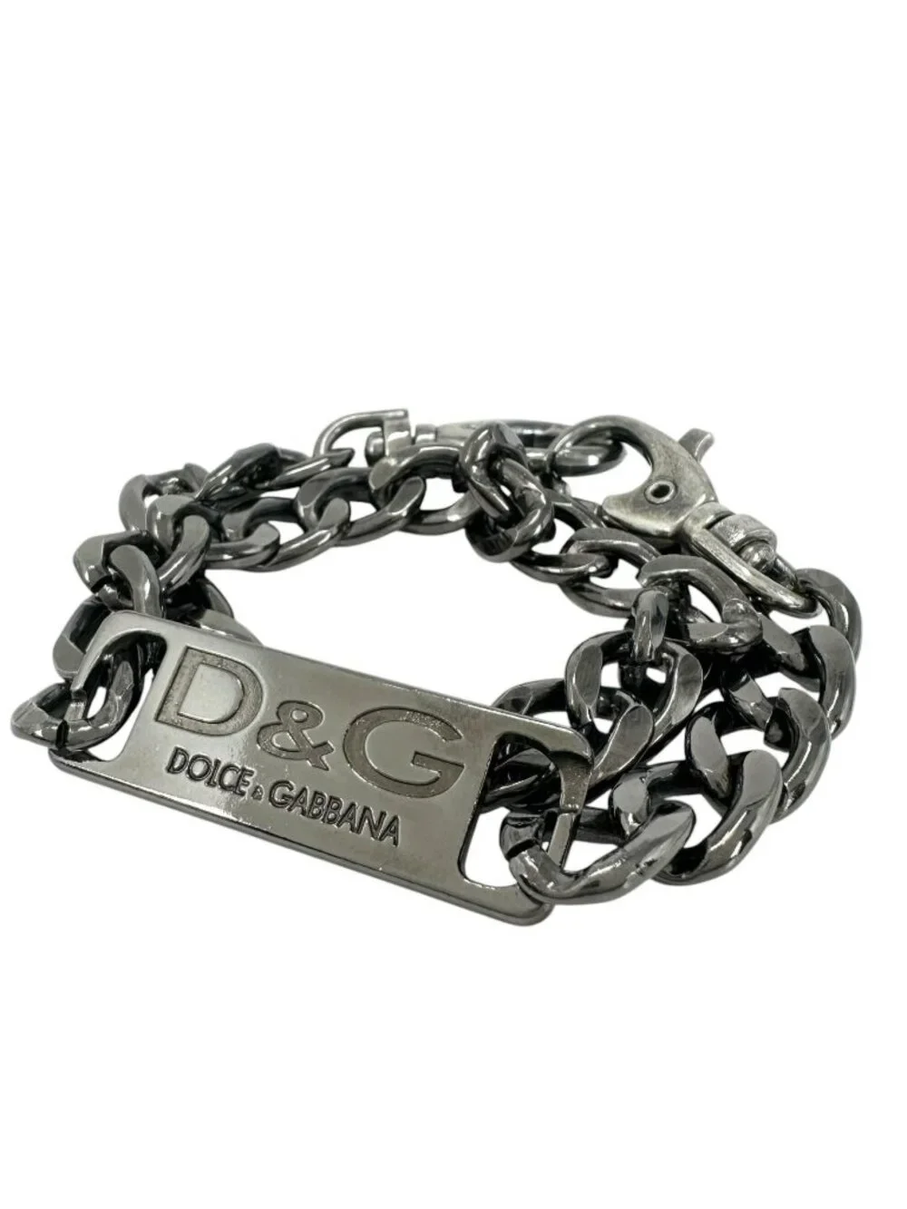 Dolce & Gabbana Double Wrap Silver Bracelet